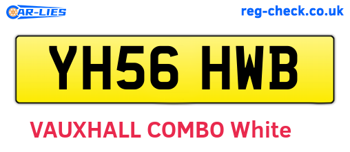 YH56HWB are the vehicle registration plates.