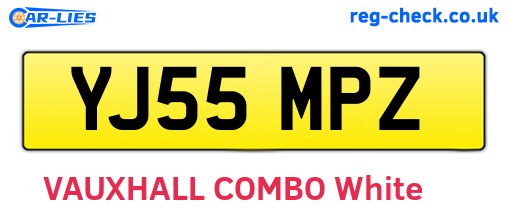 YJ55MPZ are the vehicle registration plates.