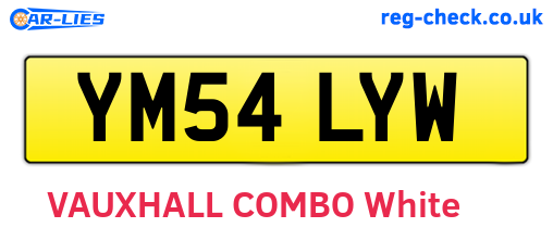 YM54LYW are the vehicle registration plates.