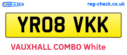 YR08VKK are the vehicle registration plates.