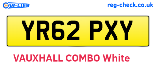 YR62PXY are the vehicle registration plates.