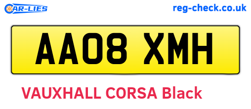 AA08XMH are the vehicle registration plates.