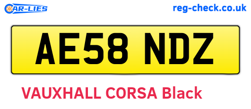 AE58NDZ are the vehicle registration plates.