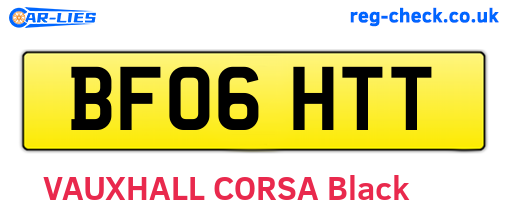 BF06HTT are the vehicle registration plates.