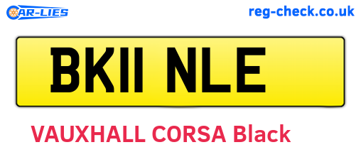 BK11NLE are the vehicle registration plates.