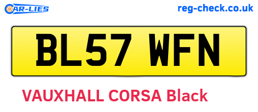 BL57WFN are the vehicle registration plates.
