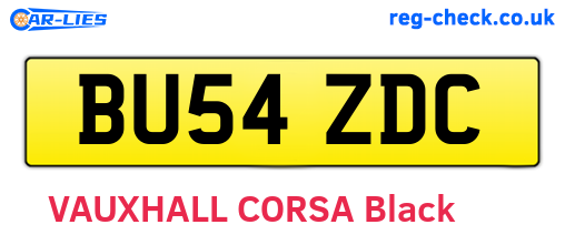 BU54ZDC are the vehicle registration plates.