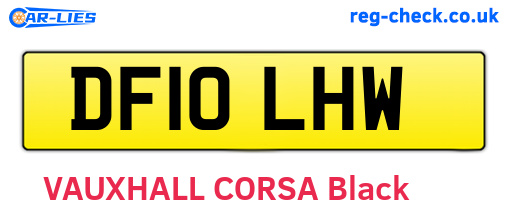 DF10LHW are the vehicle registration plates.