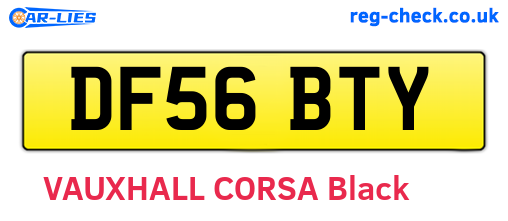 DF56BTY are the vehicle registration plates.