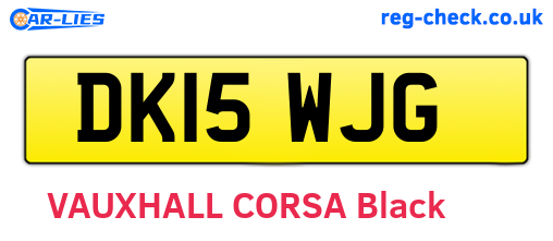 DK15WJG are the vehicle registration plates.