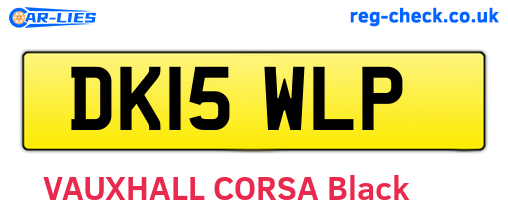 DK15WLP are the vehicle registration plates.