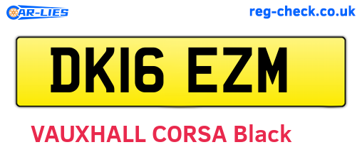 DK16EZM are the vehicle registration plates.
