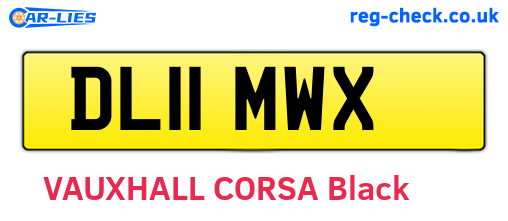 DL11MWX are the vehicle registration plates.