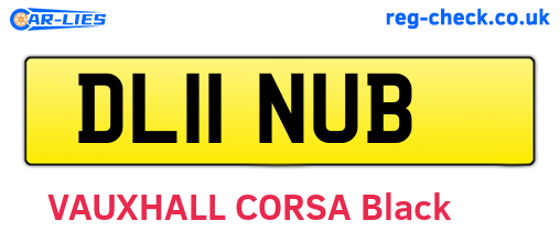 DL11NUB are the vehicle registration plates.