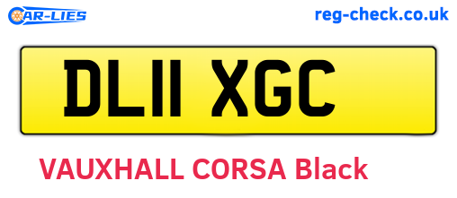 DL11XGC are the vehicle registration plates.