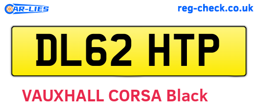 DL62HTP are the vehicle registration plates.