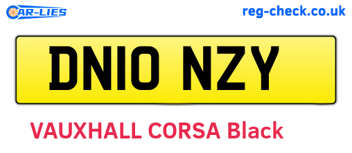 DN10NZY are the vehicle registration plates.
