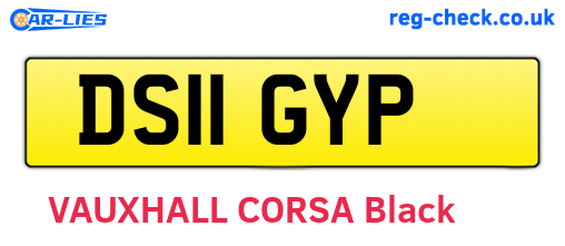 DS11GYP are the vehicle registration plates.