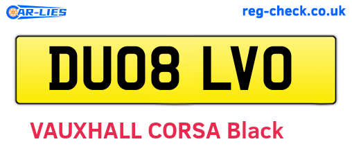 DU08LVO are the vehicle registration plates.