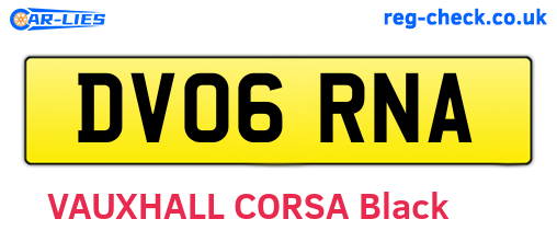 DV06RNA are the vehicle registration plates.