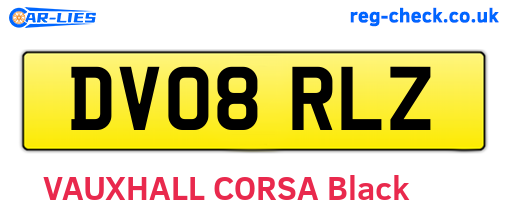 DV08RLZ are the vehicle registration plates.