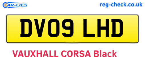 DV09LHD are the vehicle registration plates.