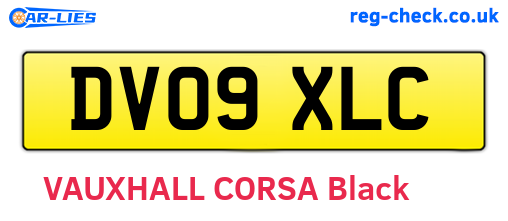 DV09XLC are the vehicle registration plates.