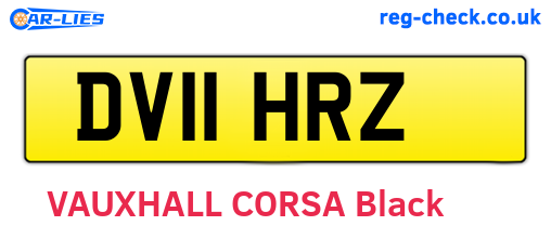DV11HRZ are the vehicle registration plates.