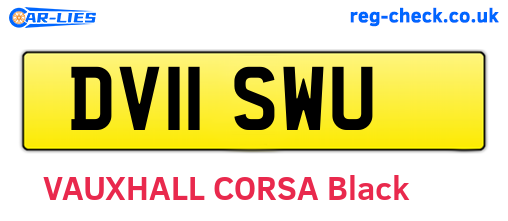 DV11SWU are the vehicle registration plates.