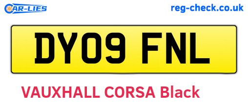 DY09FNL are the vehicle registration plates.
