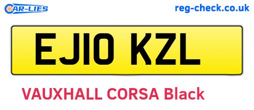 EJ10KZL are the vehicle registration plates.
