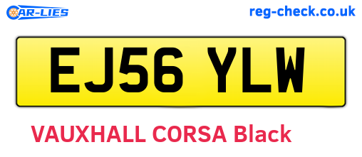 EJ56YLW are the vehicle registration plates.