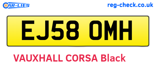 EJ58OMH are the vehicle registration plates.