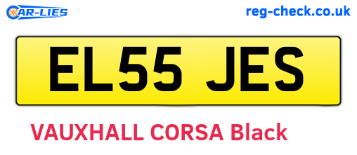 EL55JES are the vehicle registration plates.