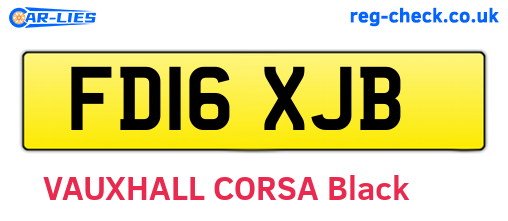 FD16XJB are the vehicle registration plates.