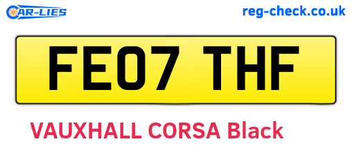FE07THF are the vehicle registration plates.
