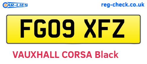 FG09XFZ are the vehicle registration plates.