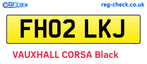 FH02LKJ are the vehicle registration plates.