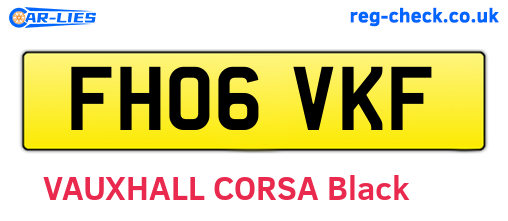 FH06VKF are the vehicle registration plates.