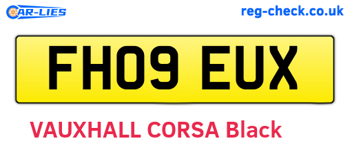 FH09EUX are the vehicle registration plates.