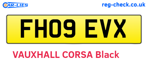 FH09EVX are the vehicle registration plates.