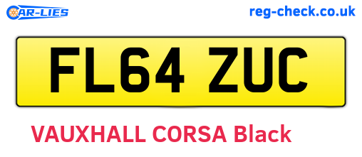 FL64ZUC are the vehicle registration plates.