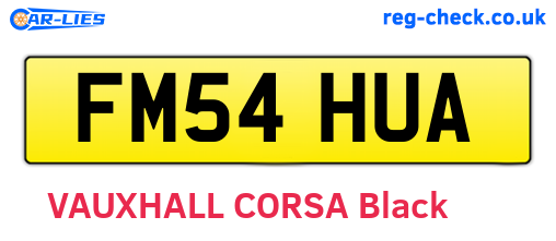 FM54HUA are the vehicle registration plates.