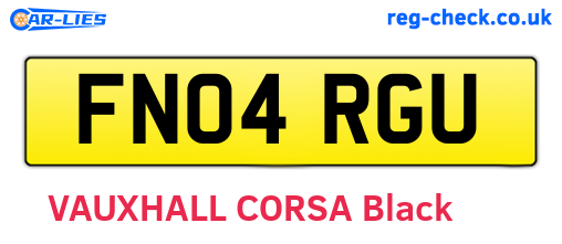 FN04RGU are the vehicle registration plates.