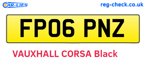 FP06PNZ are the vehicle registration plates.