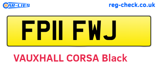 FP11FWJ are the vehicle registration plates.