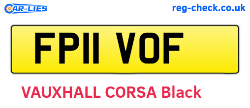 FP11VOF are the vehicle registration plates.