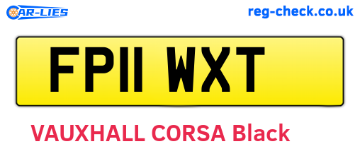FP11WXT are the vehicle registration plates.