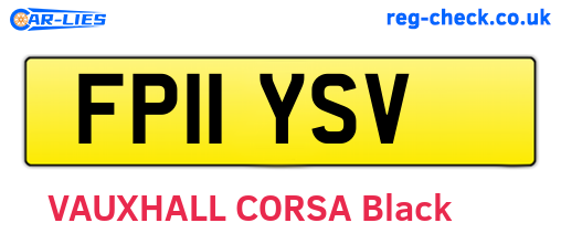 FP11YSV are the vehicle registration plates.