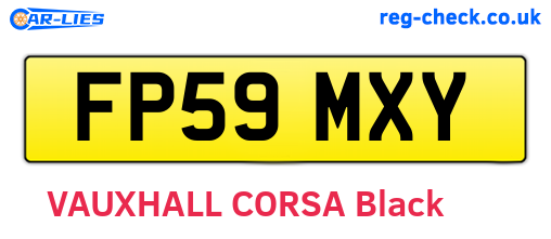 FP59MXY are the vehicle registration plates.
